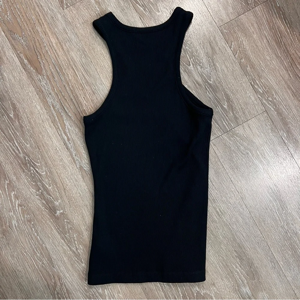 Agolde Bea Cutaway Tank Ribbed Black - Picture 4 of 10